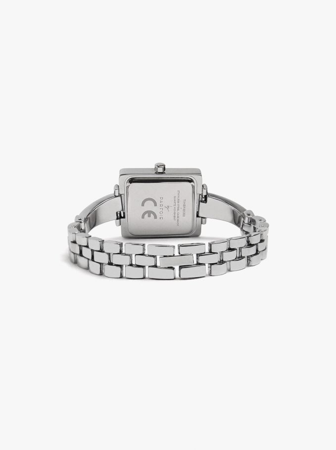שעון מלבני Stainless Steel