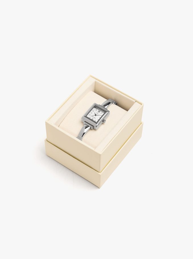 שעון מלבני Stainless Steel