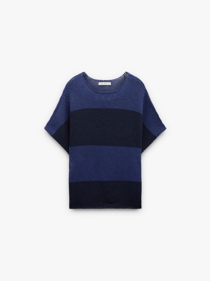 סריג דק עם פסים