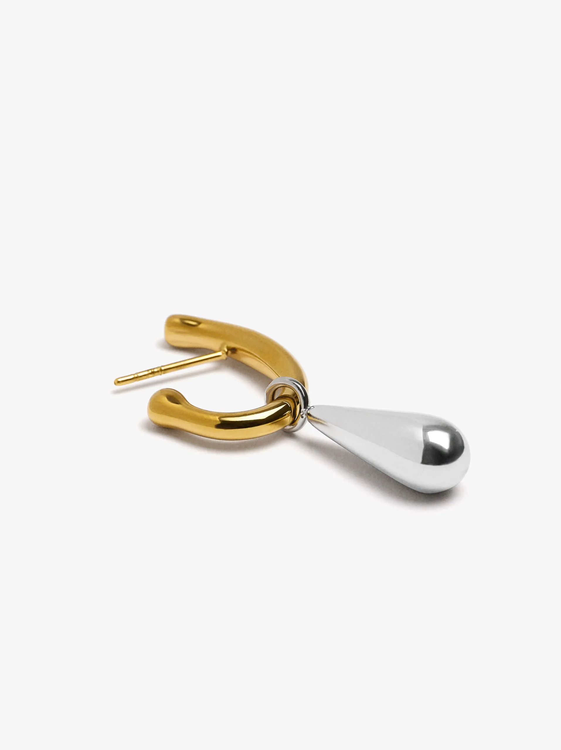 עגילי חישוק פתוח עם דמעה Stainless Steel