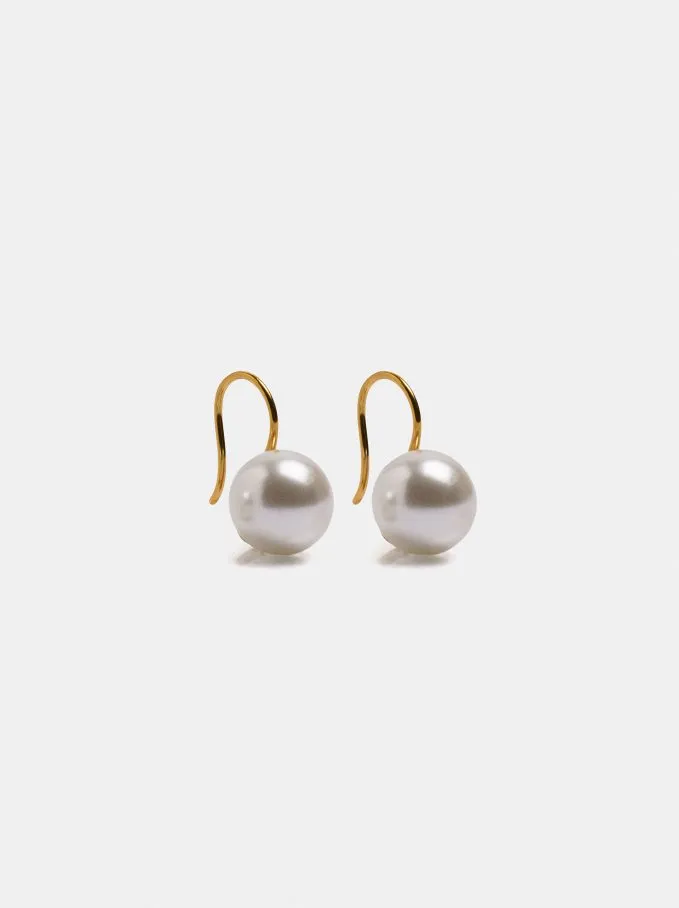 עגילים עם דמוי פנינים Stainless Steel